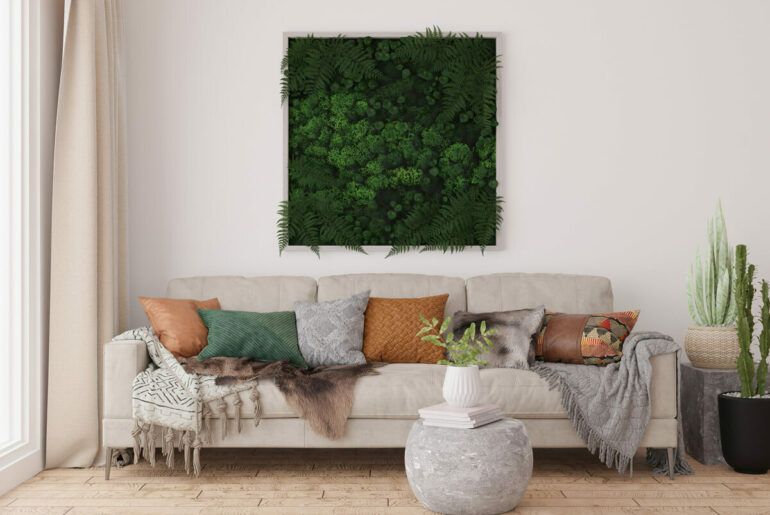 Dekoracje z chrobotkiem do mieszkania