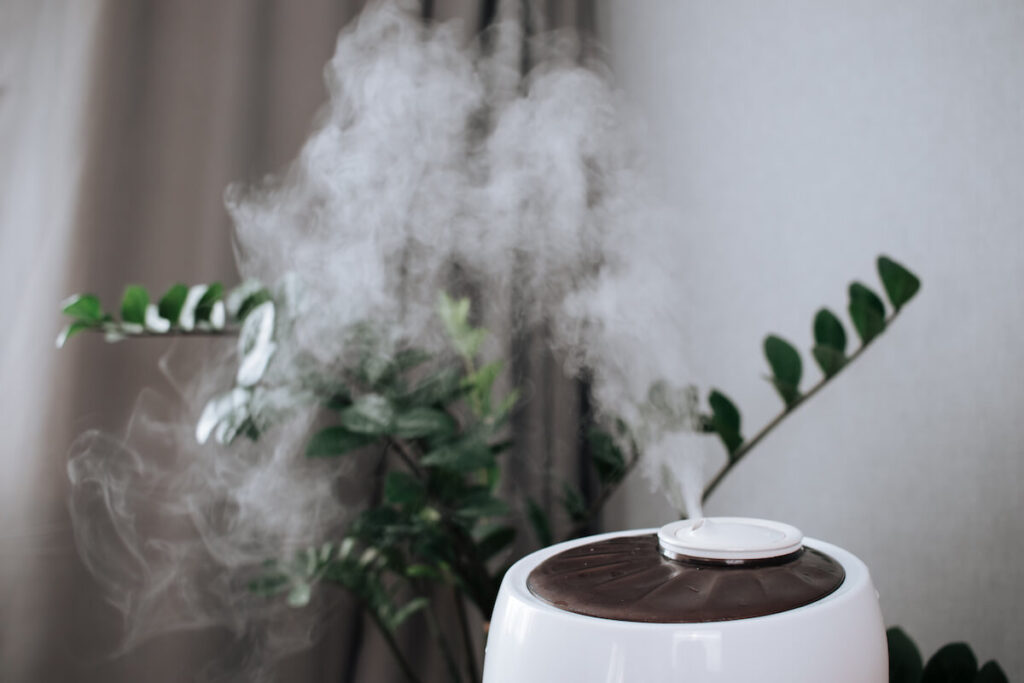 nawilżacz powietrza w czasie pracy